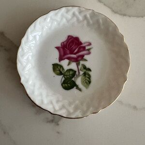 Elegant Vintage porcelain handpainted trinket dish